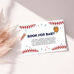Baseball Sport Baby Showbuchanfrage Begleitkarte<br><div class="desc">Moderne minimalistische Baby Baseball Sport Baby Duschbücher mit "Bücher für Baby" in modernen rosa und schwarzen Buchstaben auf weißem Hintergrund. Passen Sie die Basiskarten für Buchanfragen mit Ihren eigenen Worten unten an. Das Design ergänzt unsere Baby Shower Script Baby Dusche Kollektion.</div>
