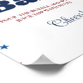 Baseball Sport Bachelorette Mimosa Bar Sign Poster (Ecke)