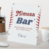 Baseball Sport Bachelorette Mimosa Bar Sign Sockelschild (In Situ)