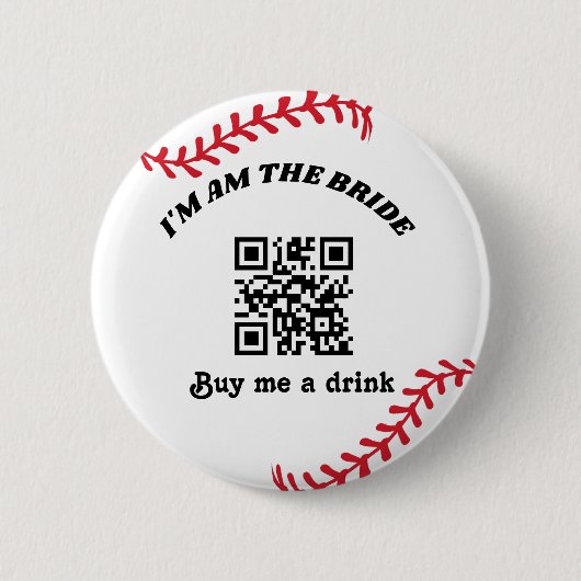 Baseball Sport Bachelorette Weekend Party Button (Vorderseite)
