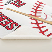 Baseball Sport Ball Design - Red Sherpadecke (3/4)