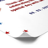 Baseball Sport Bay Dusche Geburtstagsfavoriten Zei Poster (Ecke)