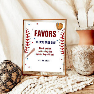 Baseball Sport Bay Dusche Geburtstagsfavoriten Zei Poster