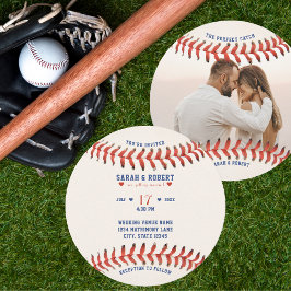 Baseball Sport Die perfekte Catch-Foto-Hochzeit Einladung
