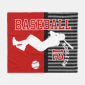 Baseball ⚾ Sport - Dunkelrot Fleecedecke (Vorderseite (Horizontal))