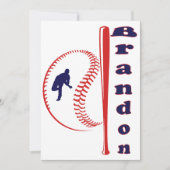 Baseball-Sport Einladung (Vorderseite)
