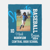 Baseball Sport Foto Fleecedecke (Vorderseite)