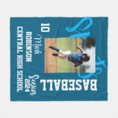 Baseball Sport Foto Fleecedecke (Vorderseite (Horizontal))