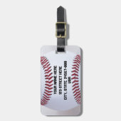 Baseball-Sport Gepäckanhänger (Vorderseite vertikal)