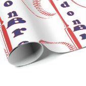 Baseball-Sport Geschenkpapier (Rolleneckpunkt)