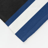 Baseball ⚾ Sport in Dunkelblau, Schwarz und Weiß Fleecedecke (Ecke)