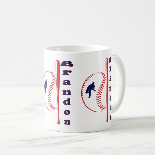 Baseball-Sport Kaffeetasse (VorderseiteRechts)