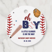 Baseball Sport Kleine Schläger Boy Baby Dusche Geschenkanhänger (Vorderseite)