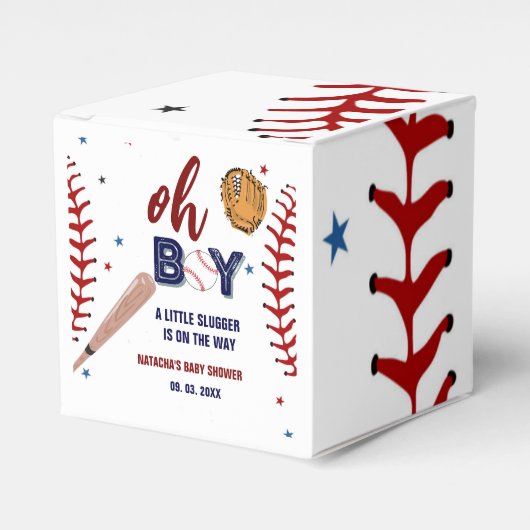 Baseball Sport Kleine Schläger Boy Baby Dusche Geschenkschachtel (Vorderseite)