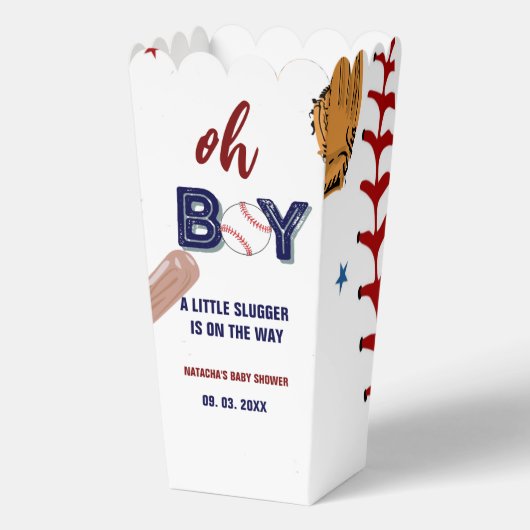 Baseball Sport Kleine Schläger Boy Baby Dusche Geschenkschachtel (Vorderseite)