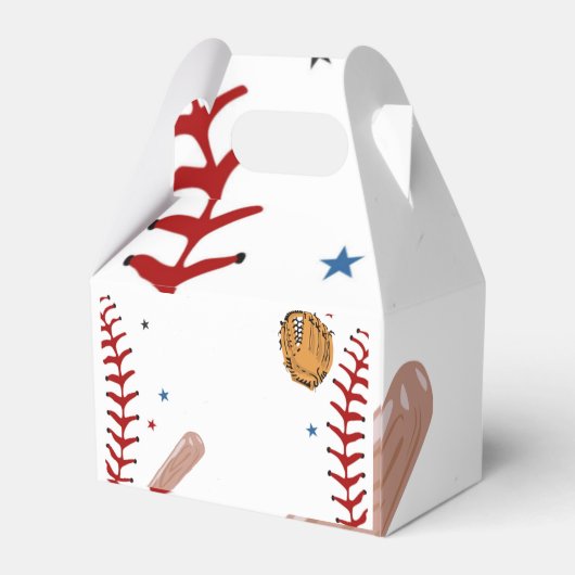 Baseball Sport Kleine Schläger Boy Baby Dusche Geschenkschachtel (Rückseite)