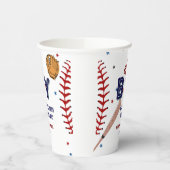 Baseball Sport Kleine Schläger Boy Baby Dusche Pappbecher (Links)