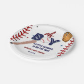 Baseball Sport Kleine Schläger Boy Baby Dusche Pappteller (Schrägansicht)