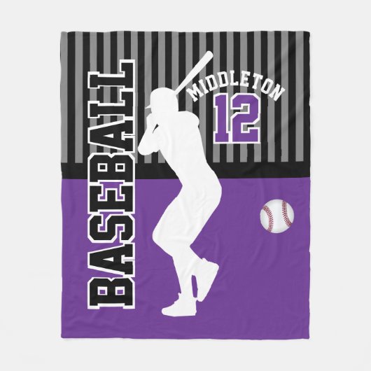 Baseball ⚾ Sport - Lila Fleecedecke (Vorderseite)