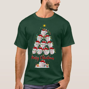 Baseball Sport Lover Match Santa Baseball Chri T-Shirt
