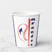 Baseball-Sport Pappbecher (Rückseite)