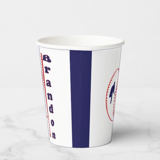 Baseball-Sport Pappbecher (Rechts)