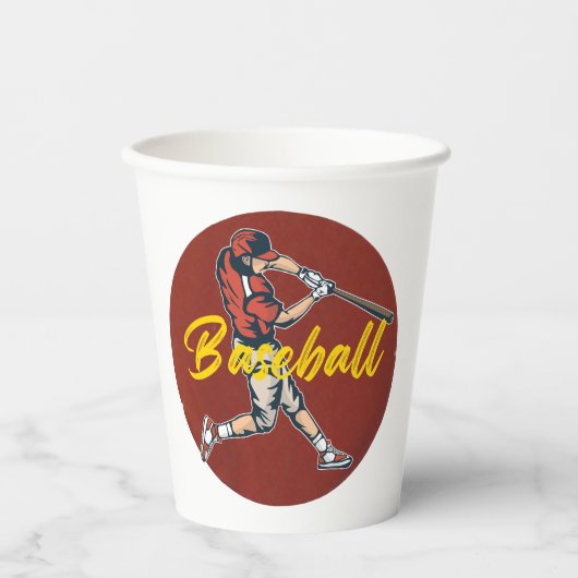 Baseball Sport Pappbecher (Vorderseite)