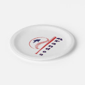 Baseball-Sport Pappteller (Schrägansicht)