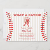 Baseball Sport Perfect Catch Wedding Einladung (Vorderseite)