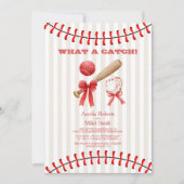 Baseball Sport Perfect Catch Wedding Einladung (Vorderseite)
