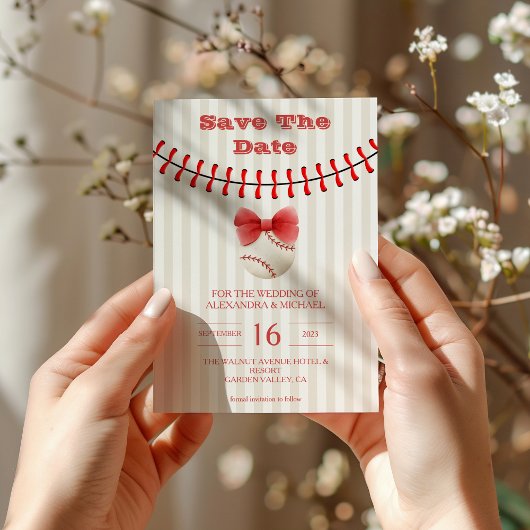 Baseball Sport Perfect Catch Wedding Save The Date
