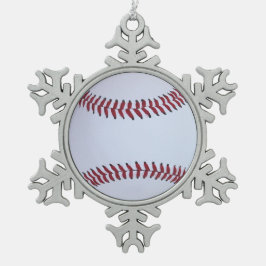 Baseball-Sport Schneeflocken Zinn-Ornament
