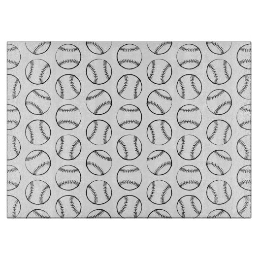 Baseball Sport Theme CUSTOM HINTERGRUNDFARBE Schneidebrett (Vorderseite)