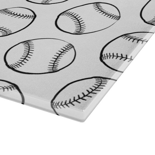 Baseball Sport Theme CUSTOM HINTERGRUNDFARBE Schneidebrett (Ecke)