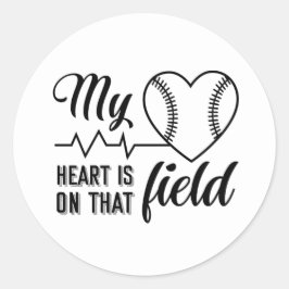 Baseball-Sportart Runder Aufkleber