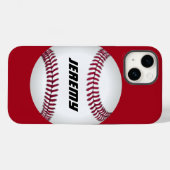 Baseball-Sportarten fügen Sie Ihren Text personali Case-Mate iPhone Hülle (Rückseite (Horizontal))
