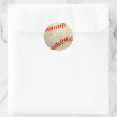 Baseball Sportball Spiel schmutzig alt Runder Aufkleber (Tasche)