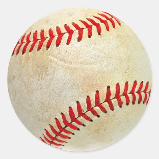 Baseball Sportball Spiel schmutzig alt Runder Aufkleber (Vorderseite)