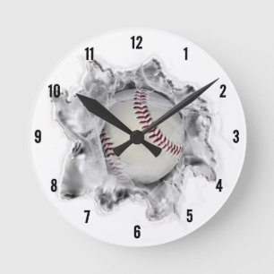 Baseball-Sportfan-Rund-Uhr Runde Wanduhr