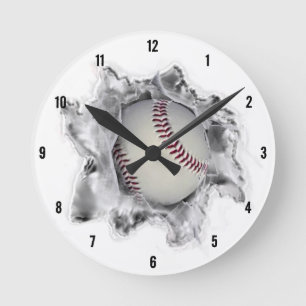 Baseball-Sportfan-Rundclock Runde Wanduhr