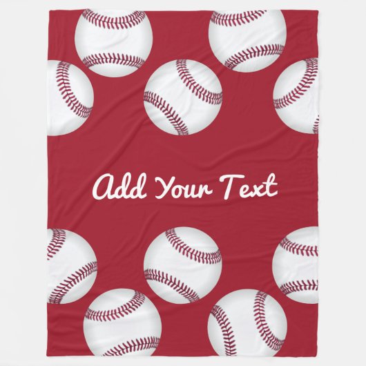 Baseball Sportfans tragen Ihren Namen oder Text ro Fleecedecke (Vorderseite)