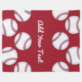 Baseball Sportfans tragen Ihren Namen oder Text ro Fleecedecke (Vorderseite (Horizontal))