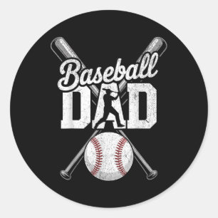 Baseball Sportfreunde zum Vatertag Runder Aufkleber