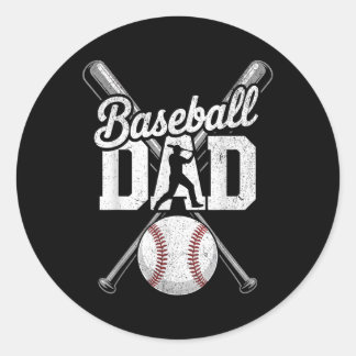 Baseball Sportfreunde zum Vatertag Runder Aufkleber