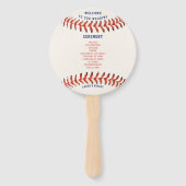 Baseball Sporthochzeit Fächer (Vorderseite)