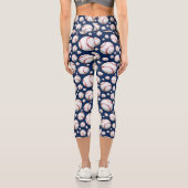 Baseball-Sportmuster Capri Leggings (Rückseite)