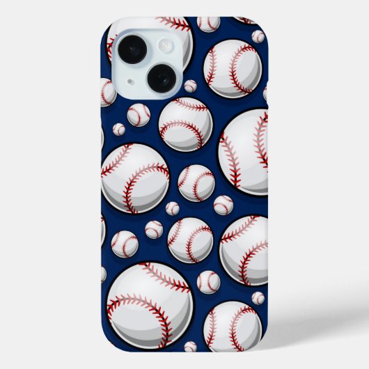 Baseball-Sportmuster Case-Mate iPhone Hülle (Rückseite)