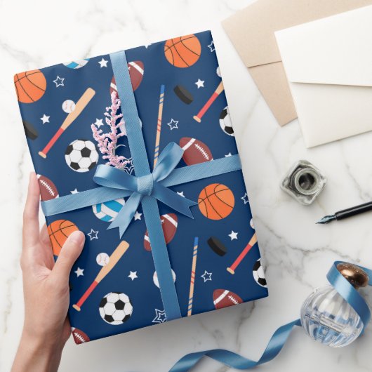 Baseball-Sportmuster Geschenkpapier (Schenken)