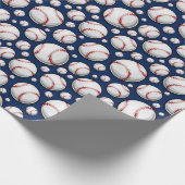 Baseball-Sportmuster Geschenkpapier (Ecke)