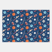 Baseball-Sportmuster  Geschenkpapier Set (Vorderseite 3)